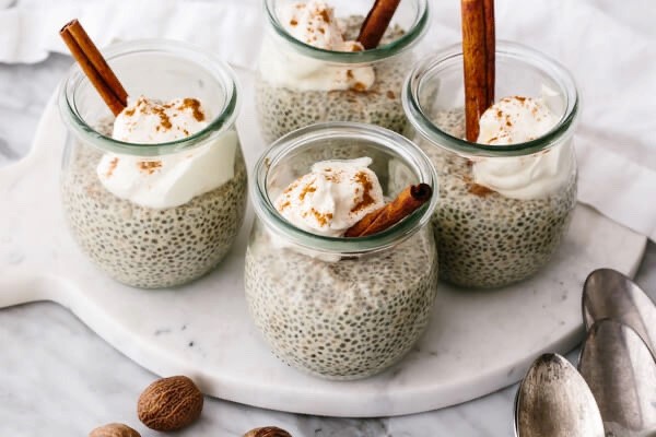 Eggnog Chia Pudding