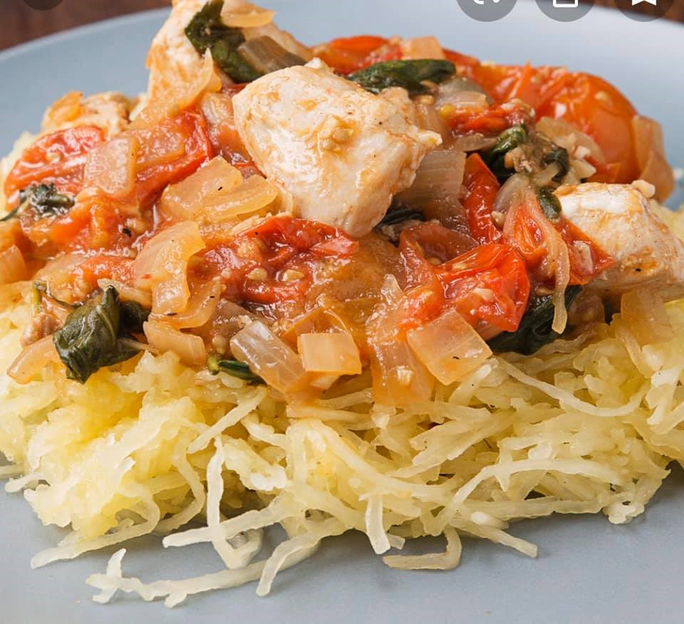 Lemon Chicken with Spaghetti Squash