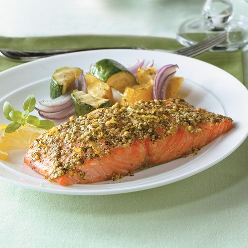 Baked Pesto Salmon