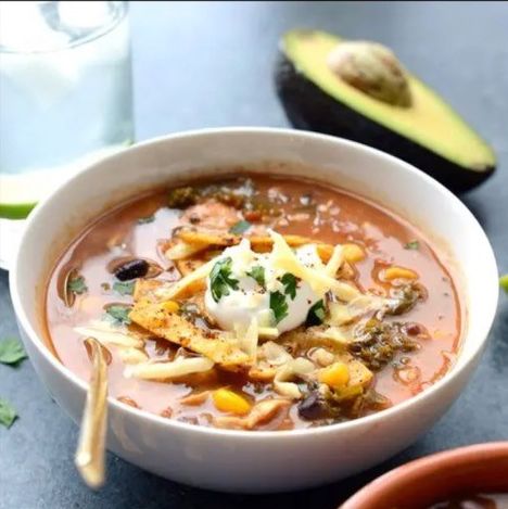Creamy Chicken Tortilla Soup with Kale